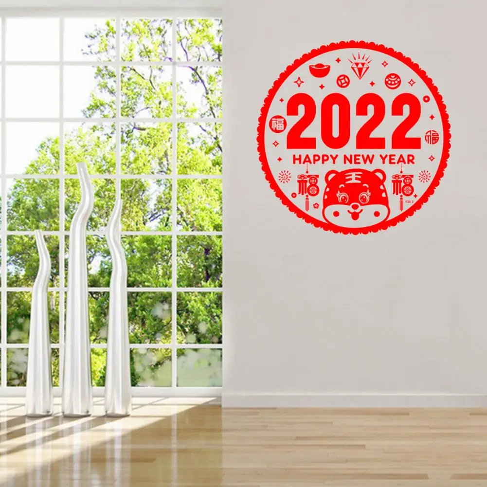 

20 Pcs/set 2022 Happy New Year Decoration Stickers Window Glass Static Stickers Spring Festival Chinese New Year Decorations