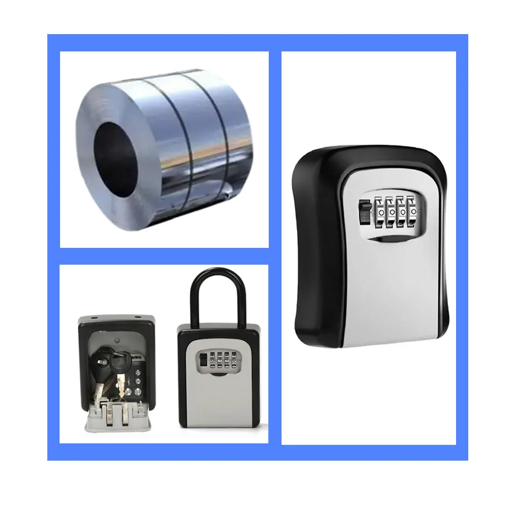 

Metal Key Lock Box Wall Mounted Aluminum alloy Key Safe Box Weatherproof Combination Key Storage Lock Box Indoor Outdoo