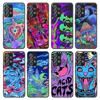 colourful psychedelic trippy art case for samsung galaxy a10 a20 a21s a31 a40 a41 a42 a50 a51 a52 a70 a71 a72 a03s a32