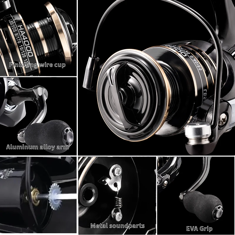 Спиннинговая Рыболовная Катушка Rooblinos HA С Максимальным Сопротивлением 8 Кг