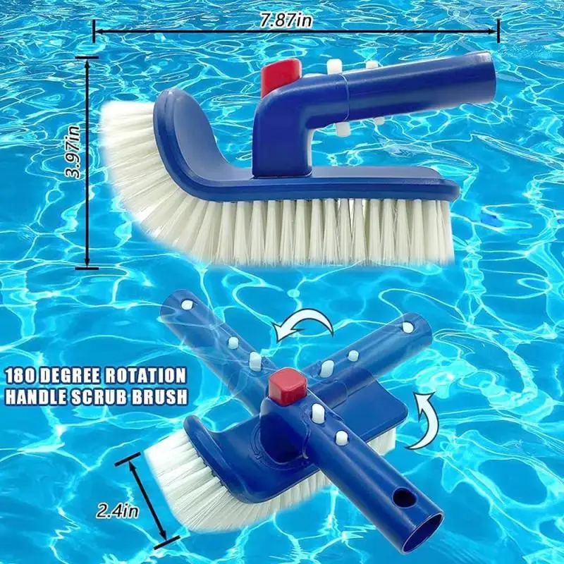 

Washing Scrubber Avoid Damaging The Ground Tool High-quality Household Clean Swivel Handle Swimming Pool Cleaning Brush Portable