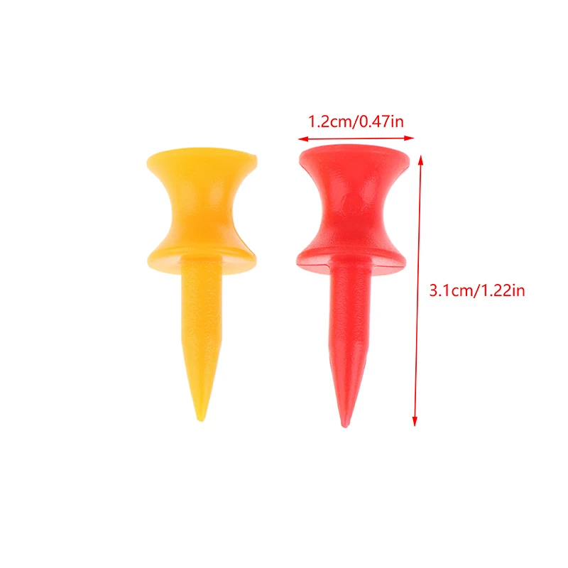 50 шт./лот 31 мм футболки для гольфа из полиэтилена красочные водителей утюги