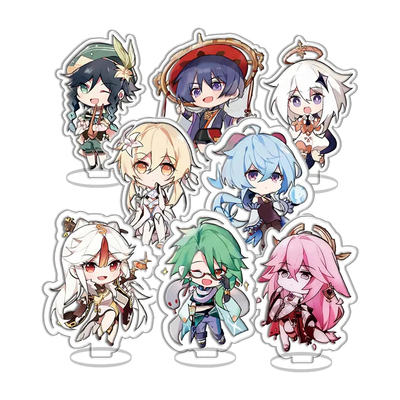 

Anime Figure Genshin Hit Chongli Ayato Venti Xiao Yae Miko Elan Acrylova Stand Decoration Table Model Fan Sign Gift