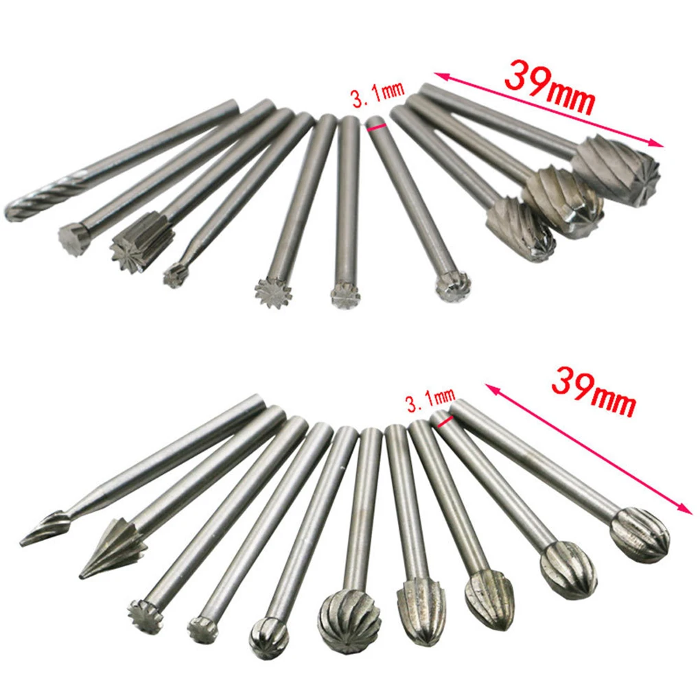 

20pcs Rotary Files Burr Drill Rotary Rasp Burr Electric Grinder Set Woodworking Carving Drill Grinder
