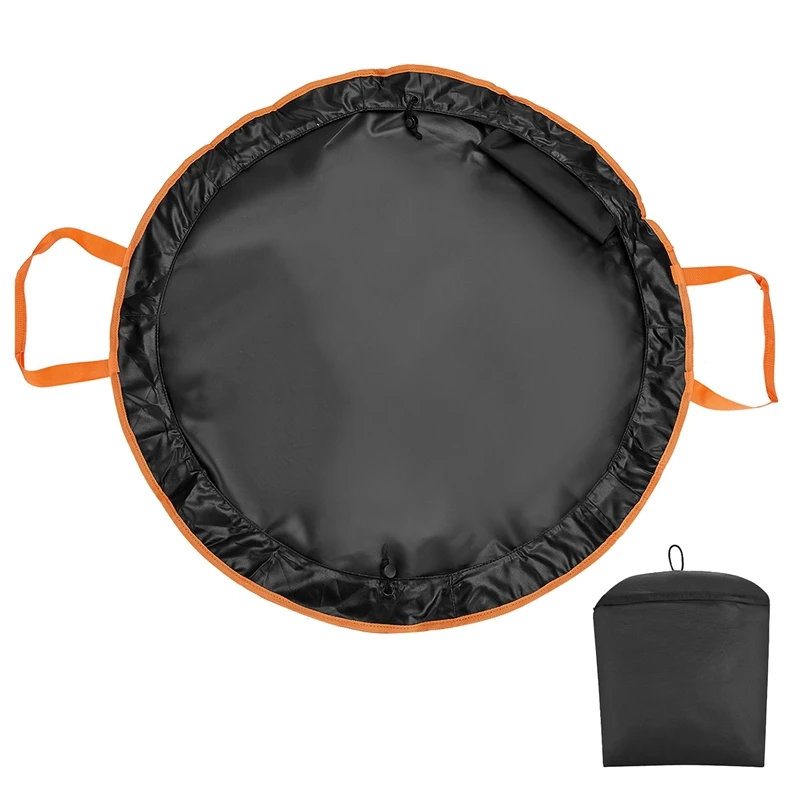 

1 PCS Waterproof Mat Wetsuit Change Mat Clothes Changing Carrying Bag With Handle Shoulder Straps For Surfing Black+Orange