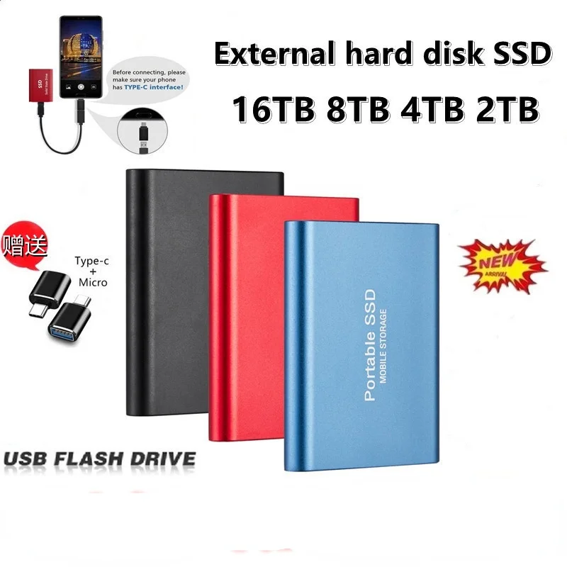 Твердотельный накопитель Type-C USB 3 1 8 ТБ 12 500 ГБ 4 портативный внешний твердотельный