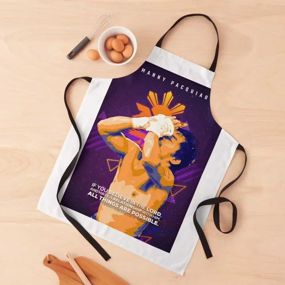 Фартук Manny Pacquiao Artwork для домашних аксессуаров кулинарный фартук
