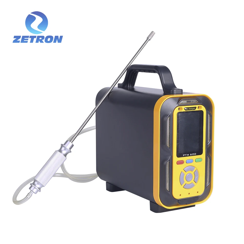 

Portable Multi gas Emission Analyzer PTM600 CO H2S NOX SOX O2 CO2 VOC HCL Different Gases With Probe Printer