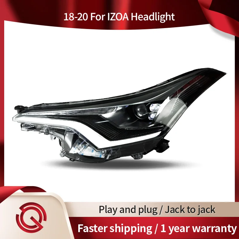 

Car Accessories For Toyota C-HR 2018-2021 Head Lamp Vezel Headlights Day Running Light DRL CHR Auto Accessory Full LED