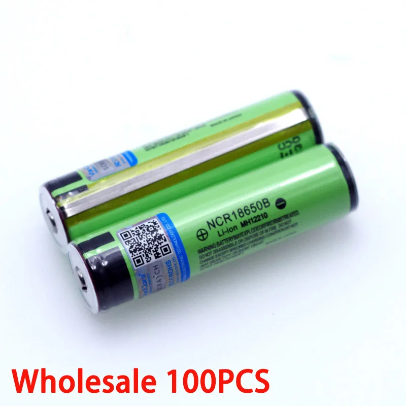 

100 оптовая цена оригинальный 18650 NCR18650B 3400mAh перезаряжаемый литий-ионный аккумулятор с 3,7 V PCB