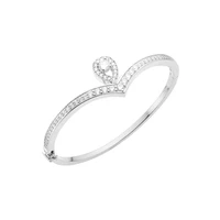 gorgeous bangles for women fashion water drop crown luxury 18k gold buckle bracelet wedding birthday jewelry gift