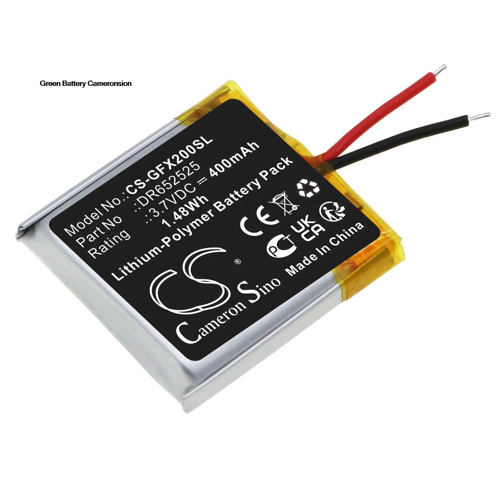

Green Battery 400mAh Smartwatch Cameron Sino For GolfBuddy Voice X, 2ALG4 VoiceX,DR652525