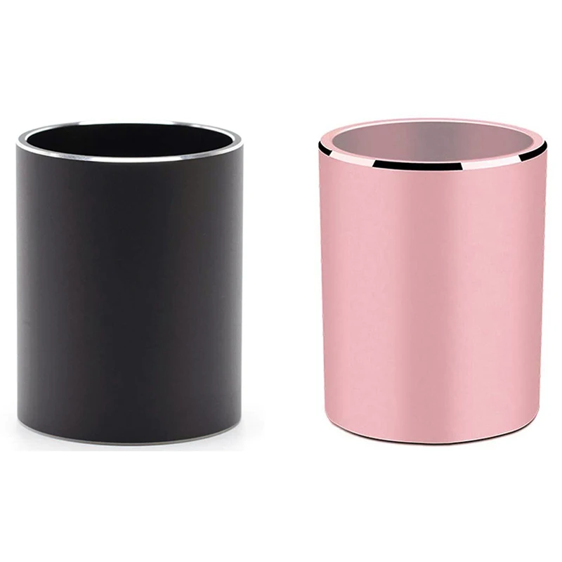 

Pencil Holder And Pen Holder For Desk, Makeup Brush Holder, Large Capaciy Round Metal Pencil Holder Cup