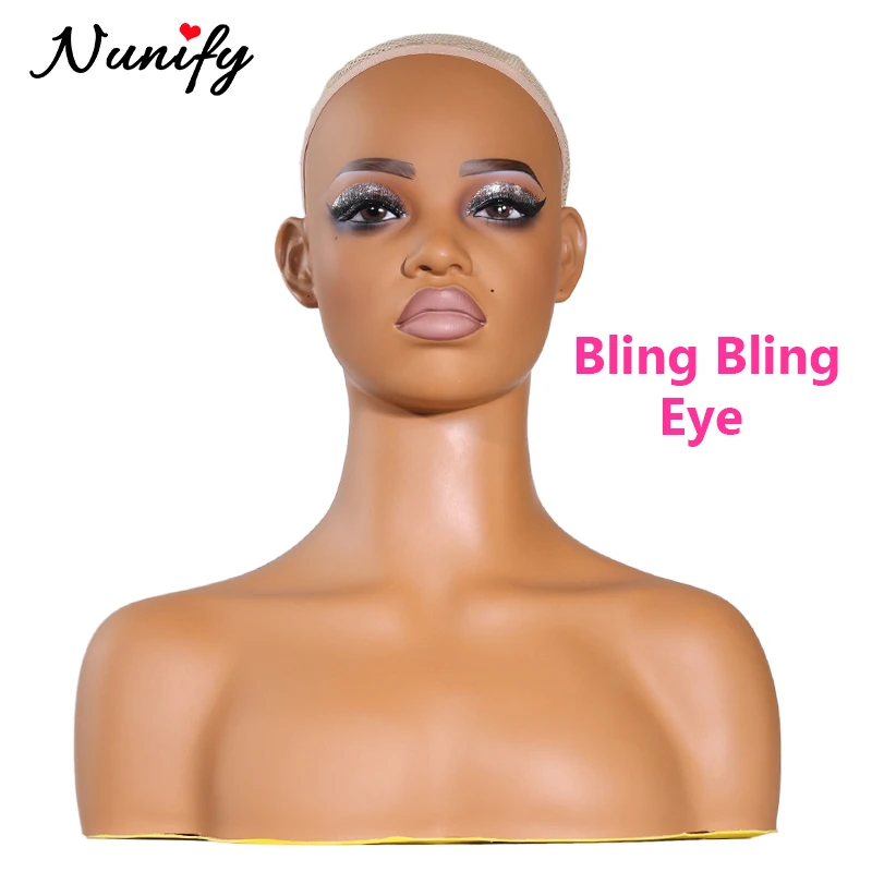 

New Thick Lips Mannequin Head For Wigs Display Realistic Mannequin Head With Shoulders For Salon Wig Head With Anti Slip Hairnet