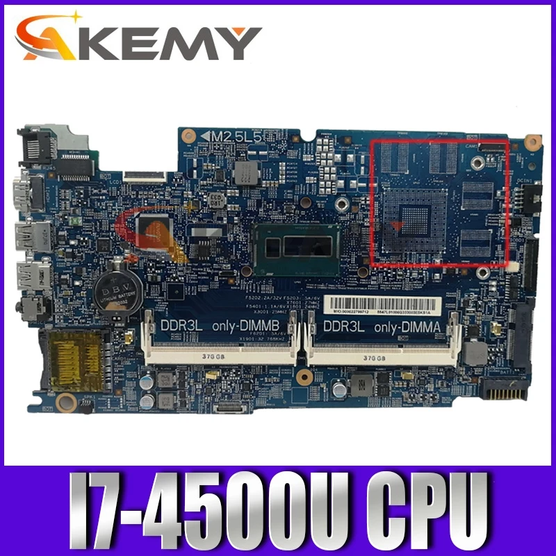 

Original Laptop motherboard For DELL Inspiron 7537 I7-4500U Mainboard SR16Z DOH50 12311-2 PWB: KJ7NX