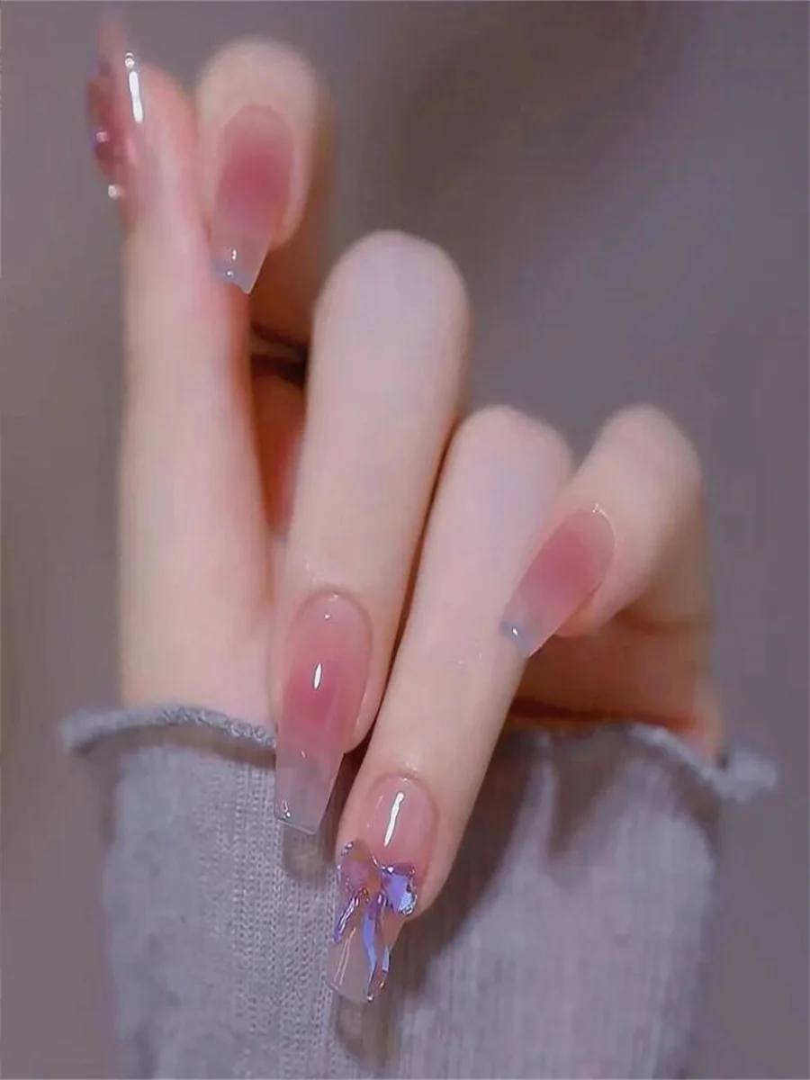 Wearing nail patches in summer ice-permeable wearable butterfly nail patches fake nails nail patches for woman accessories