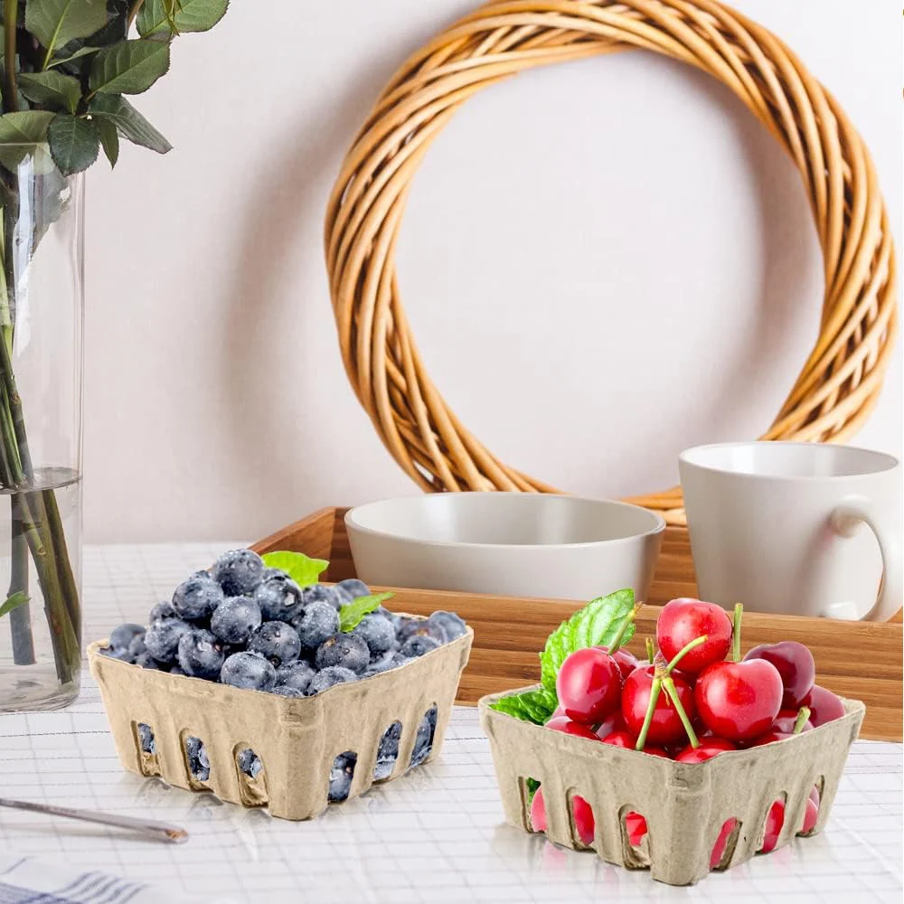 Корзина для ягод из натуральной целлюлозы корзина мелких фермеров кухонные