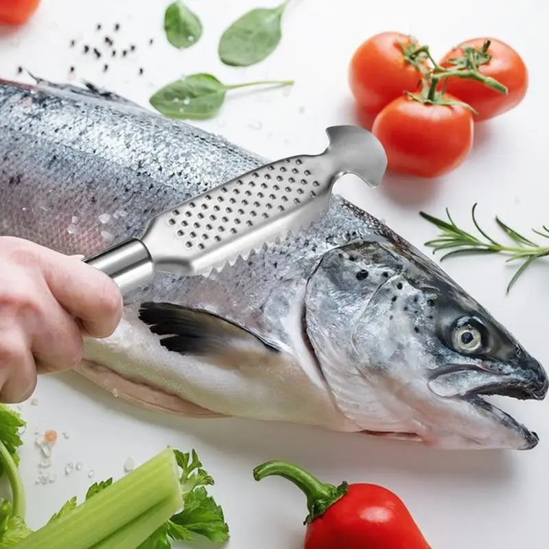 Рыболовный скалер скребок для рыбы из нержавеющей стали с теркой имбиря дизайн