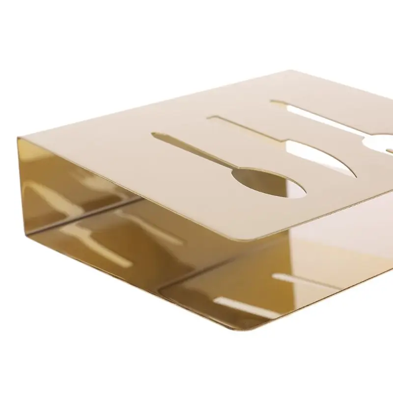 

2021 New Stainless Steel Napkin Serviette Holder Dispenser Rack Home Party Table Decor