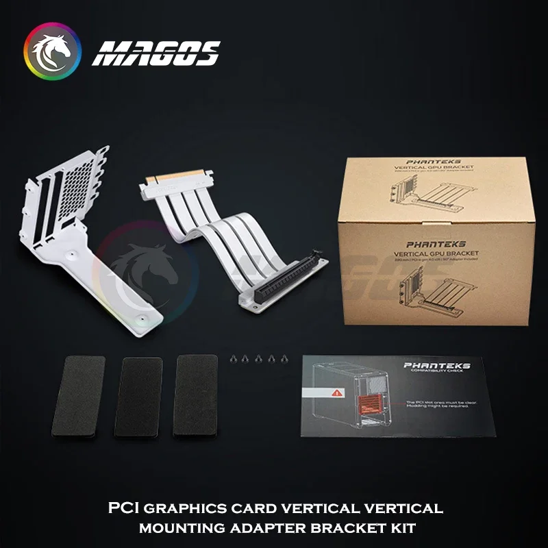 Комплект кабелей Phanteks GPU Riser Белоснежка PCIE 4.0 Поддержка передачи без потерь RTX4090