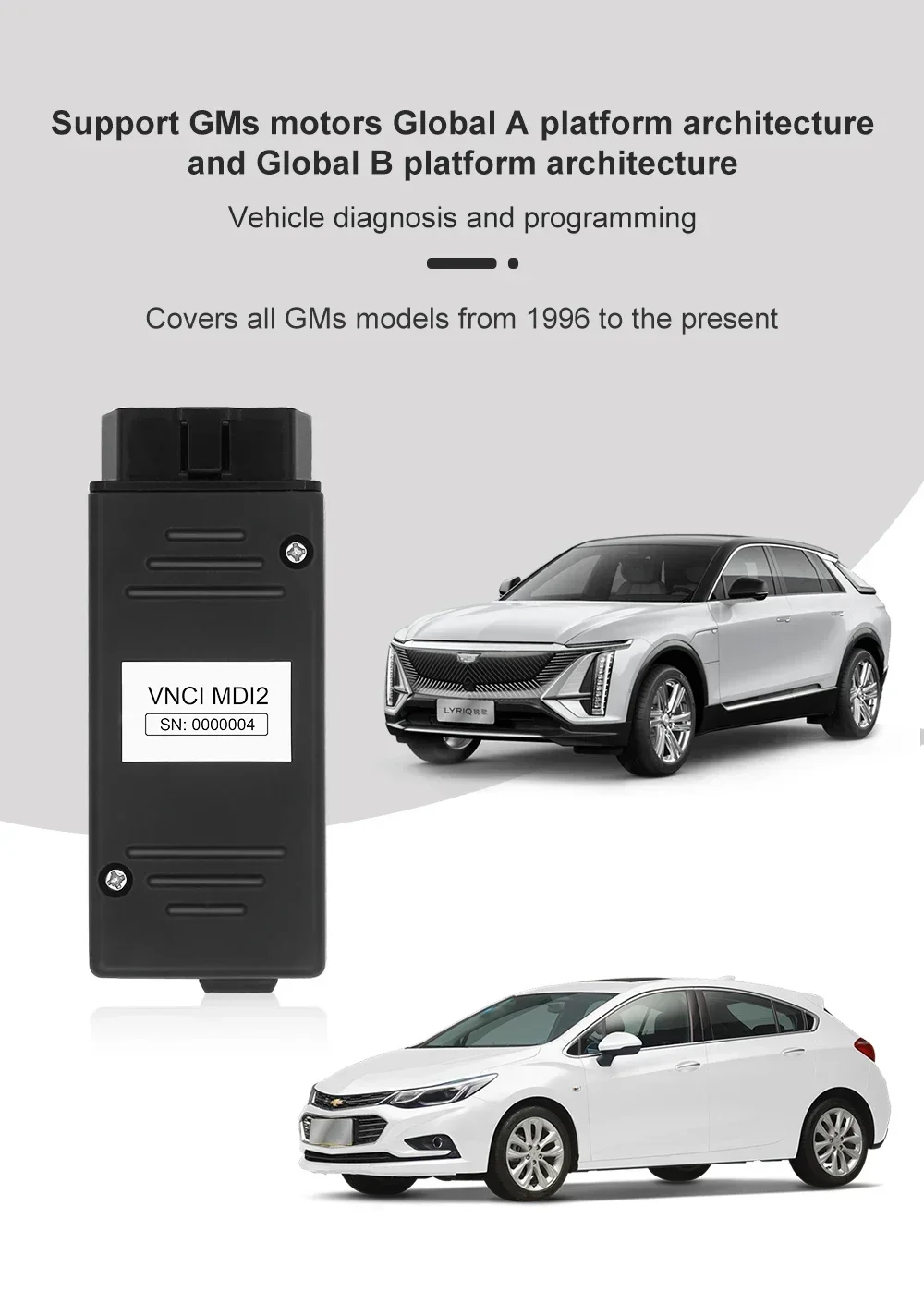 Новейший автомобильный диагностический интерфейс VNCI MDI2 CAN FD DOIP для Cadillac Chevrolet Buick