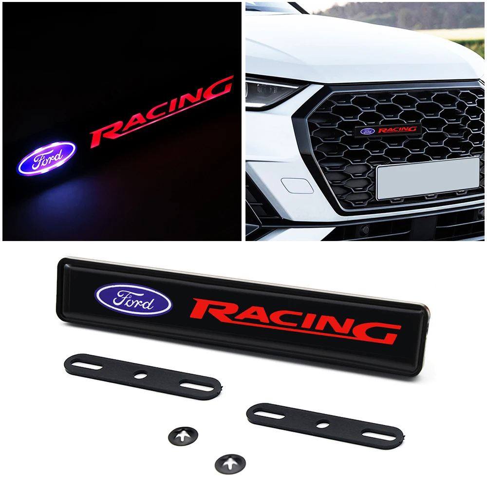 

Fashion Car Welcome Light LED Front Hood Grille Emblem Badge Decoration Lamp For Ford Focus 2 3 MK3 Kuga Escape Explorer Mustang