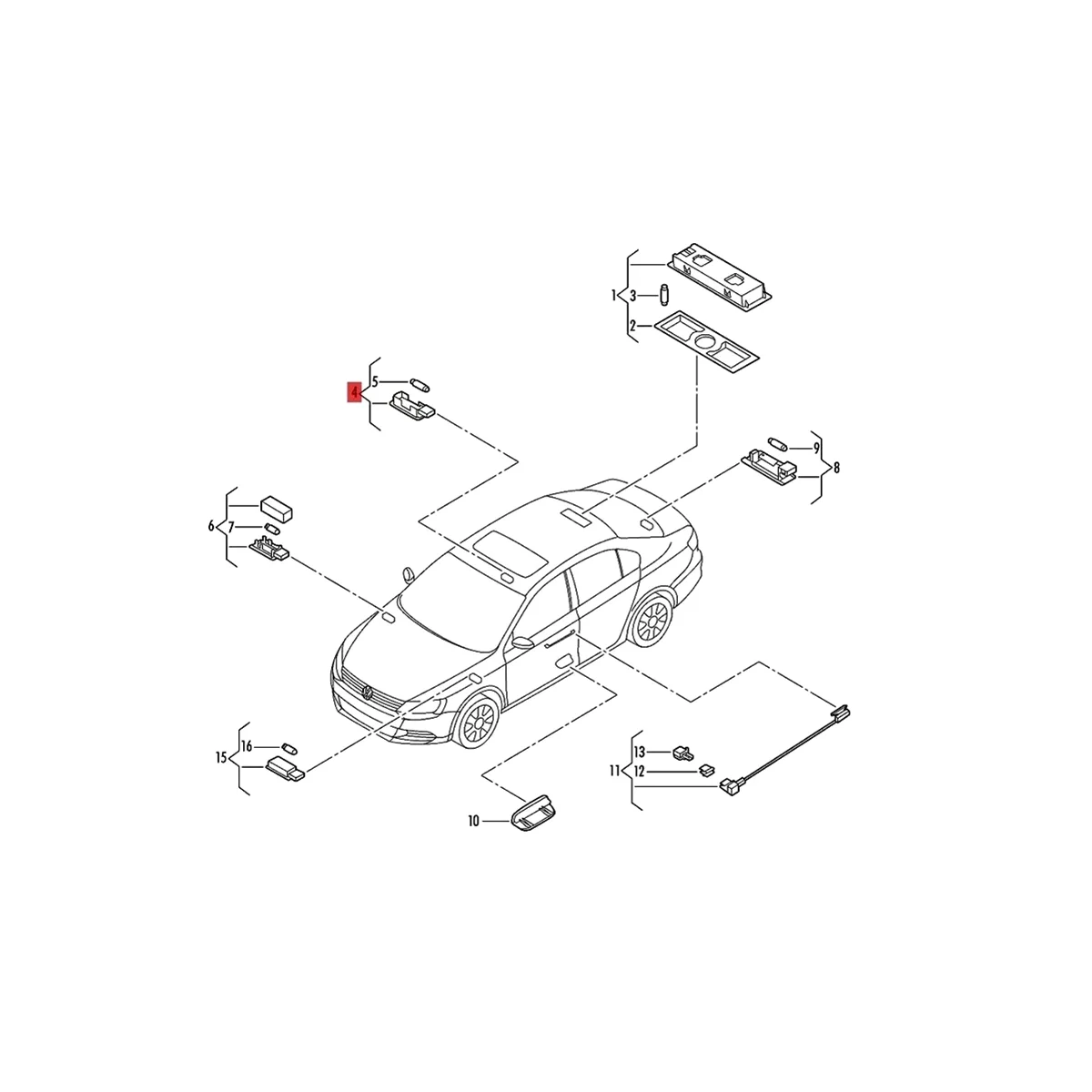 Купольная лампа для чтения VW Passat B6 B7 CC Golf 5 MK6 MK7 Tiguan Polo подсветка салона макияжа