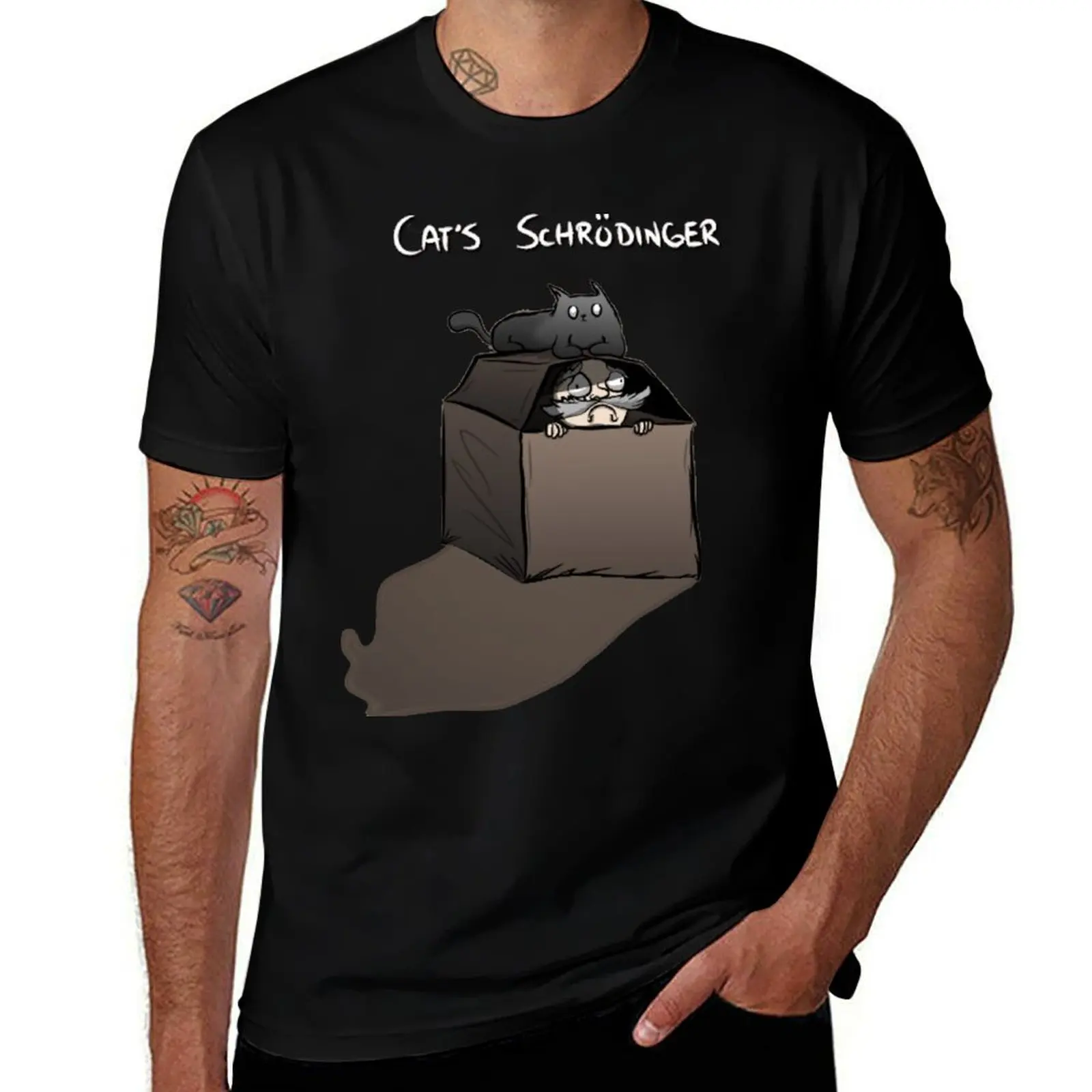Фото Футболка Cat's Shrodinger, спортивная дышащая футболка с короткими рукавами №1