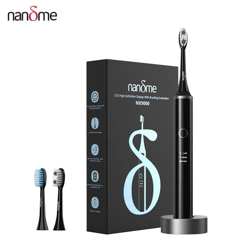 Зубная щетка Nandme NX9000 ультразвуковая Водонепроницаемая с ЖК-дисплеем и индуктивной зарядкой