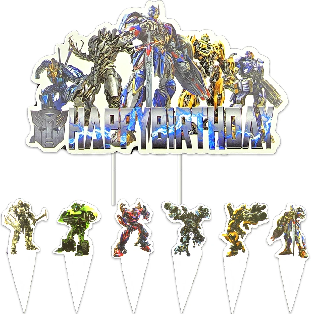 13 шт./лот тема-трансформеры украшение для торта топпер карт детские товары дня