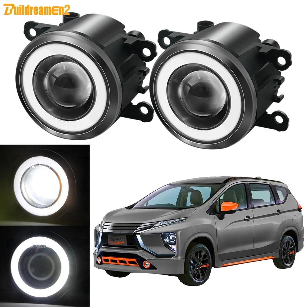 

2 Pcs 30W Car Angel Eye Fog Light For Mitsubishi Xpander 2017 2018 2019 2020 H11 3000LM LED COB Fog DRL Daytime Running Lamp 12V