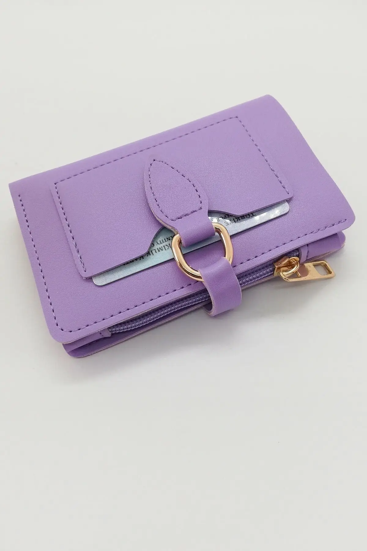 

Women's Wallet Lilac Pocket Buckled And Multi Compartment Ladies Luxury Design Fashion Coin Purse Card Holder Wallet
