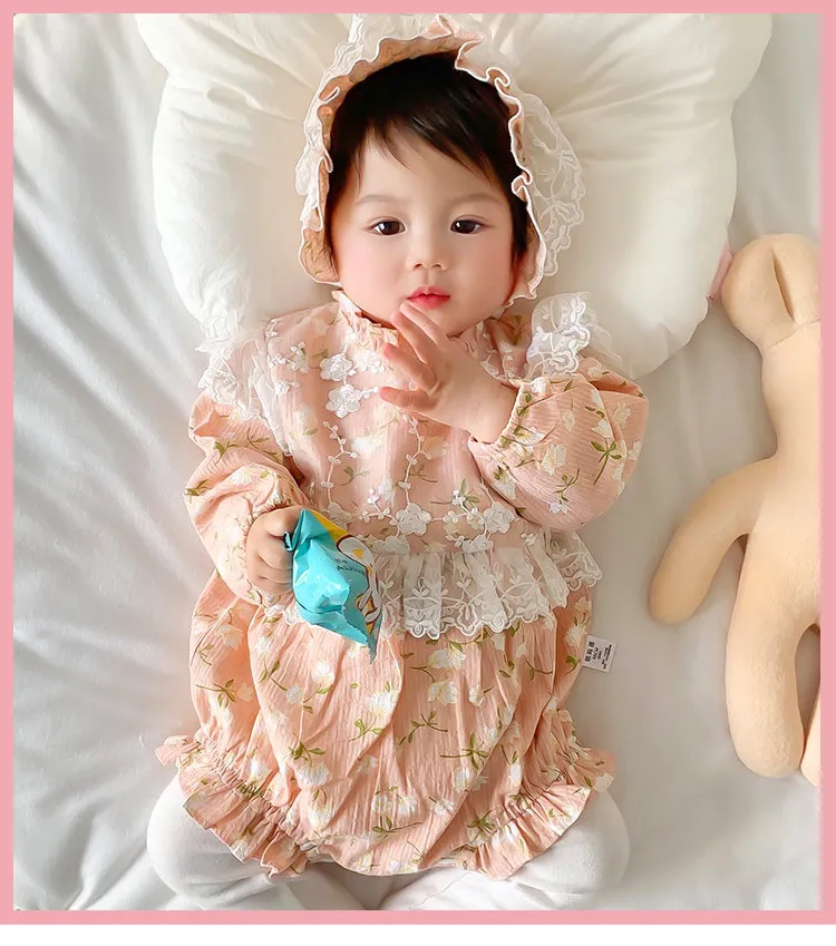 

Children's Things for Girl Newborn Baby Clothes Jumpsuit Baby's Spring and Autumn Clothes Jumpsuit Wrapped Hip Clothes