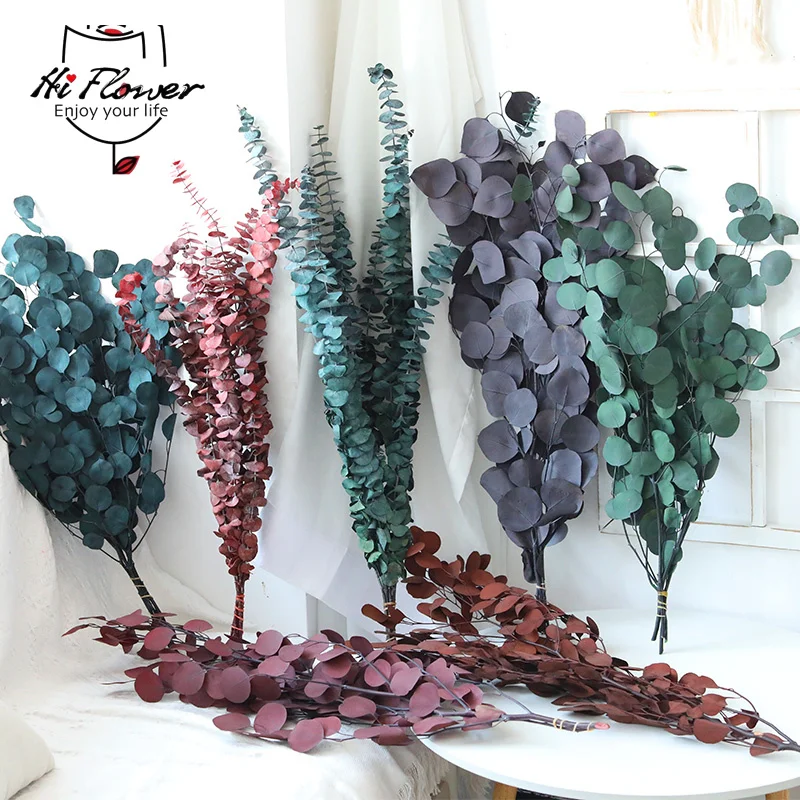 

100g natural Dried Flower Preserved Eucalyptus Apple Leaf Grass Bohemian Real Plant Living Room Wedding Decoration Home Decor