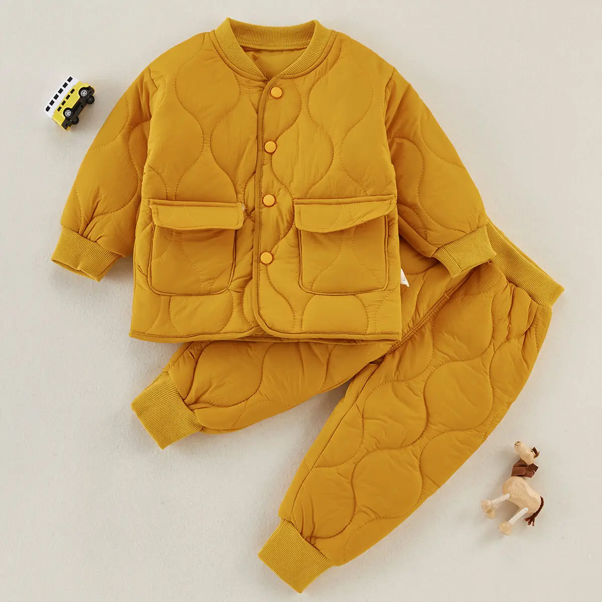 hibobi Baby Boys Girls Clothes Set Children Long Sleeve Jackets 2Pcs Coat Autumn Winter Kids Suit Outfits Toddler Kids Clothing