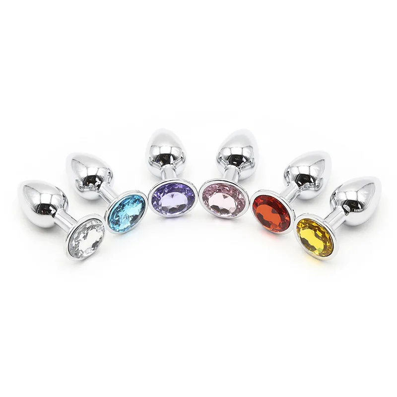 Hot Sale Silver Anal Plug Metal With Jewel Cheap Ass Sex Toys Dilator Small Crystal Butt For Women |