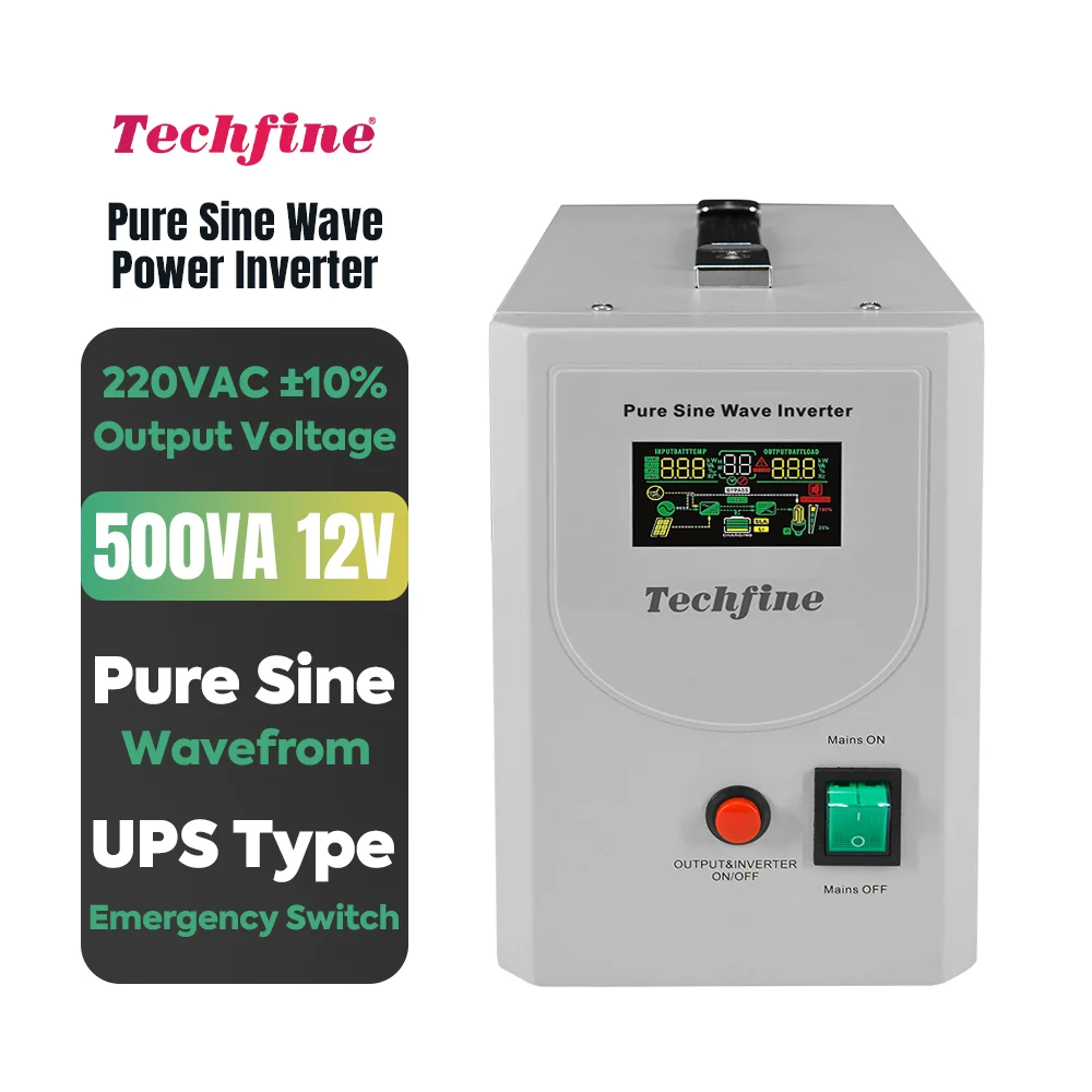 

Custom socket 12V DC to AC 220V Inverter 500va 300w Pure Sine Wave UPS Power Inverter For inductive devices