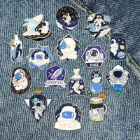 astronaut series enamel pins cartoon universe adventure space brooches clothes lapel pin badge jewelry gift for friend wholesale