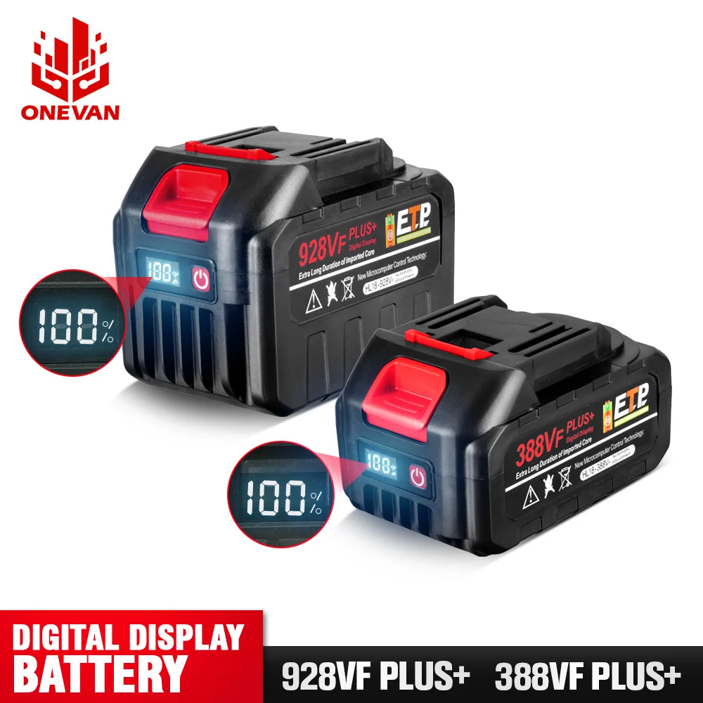Литий-ионный аккумулятор 30000 мАч 22500 мАч 388VF Plus 928VF Plus, перезаряжаемая литиевая батарея с фотодисплеем для электроинструмента Makita 18 в