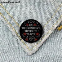 black printed pin custom cute brooches shirt lapel teacher tote bag backpacks badge cartoon gift brooches pins for women