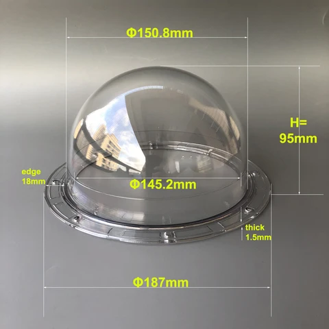 5.7 - дюймовая водонепроницаемая и дождливая прозрачная камера CCTV купол крышка предохранительная камера