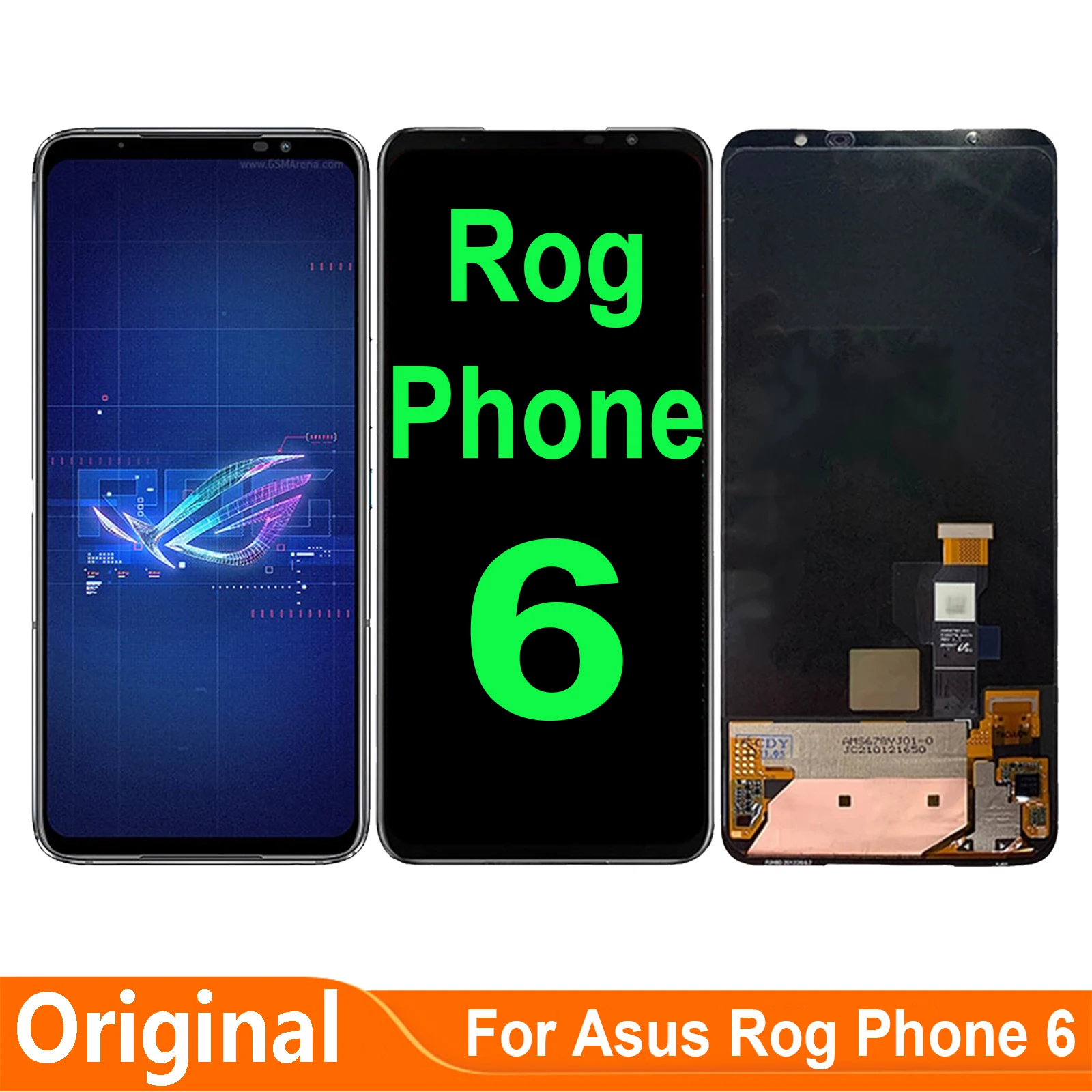 AMOLED оригинальный для Asus ROG Phone 6 Pro AI2201_D AI2201_C AI2201 _ F ЖК-дисплей кодирующий преобразователь сенсорного экрана в сборе