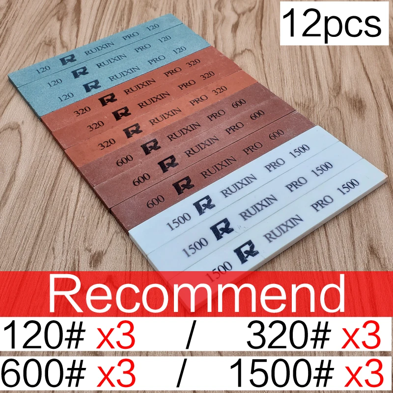 

RUIXIN PRO 4 шт. 120 320 600 1500 зернистость профессиональный угловой точильный камень точильный камень фиксированная точилка для ножей система заточки