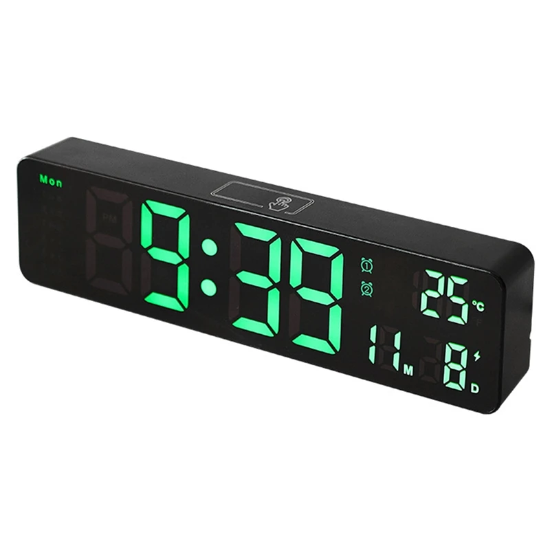

10 Inch LED Digital Alarm Clock Temperature Date Display Wall Mounted Or Standing Clock For Living Room Decoration