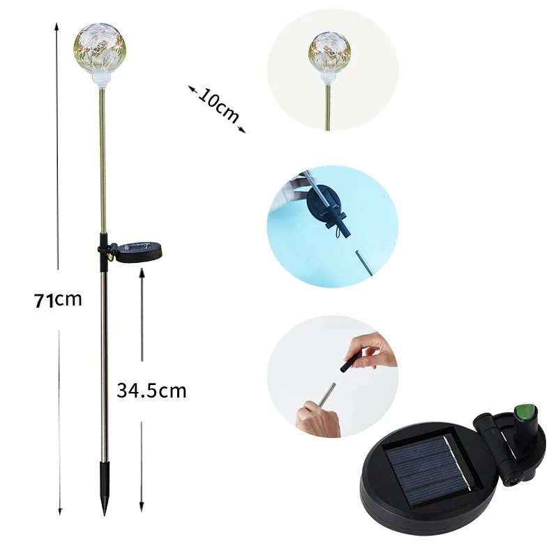 Светодиодный светильник на солнечной батарее водонепроницаемый садовый фонарь