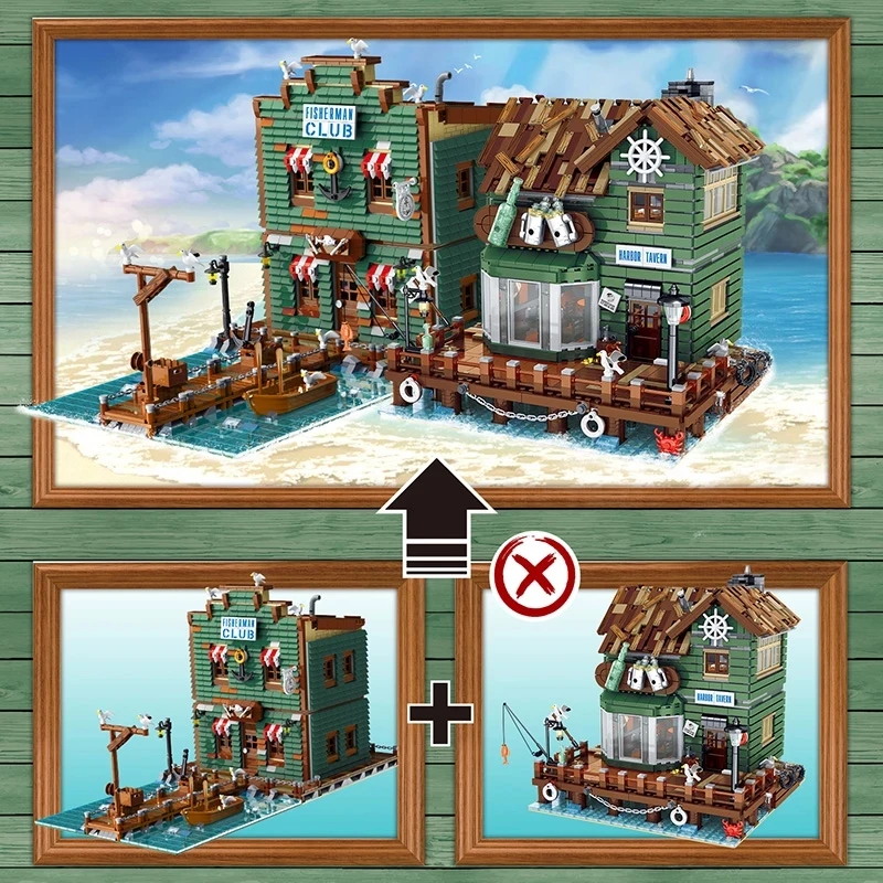 Конструктор модульный совместимый с конструктором Lego Дом-улица |