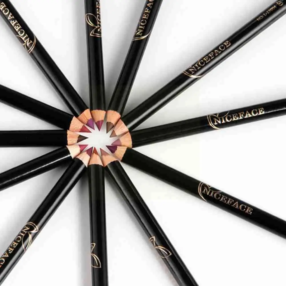 

12 Colors Lip Pencil Matte Lipliner Waterproof Nude A Pen Lipstick Lasting Liner Long Cosmetic Makeup Lip Crayon Sexy Levre G0v7
