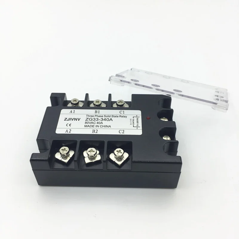 10A 15A 25A 40A 50A 60A 80A 90A 100A 120A Трехфазное твердотельное реле SSR AC-AC DC-AC 80-250vac to 90-480vac ZG33
