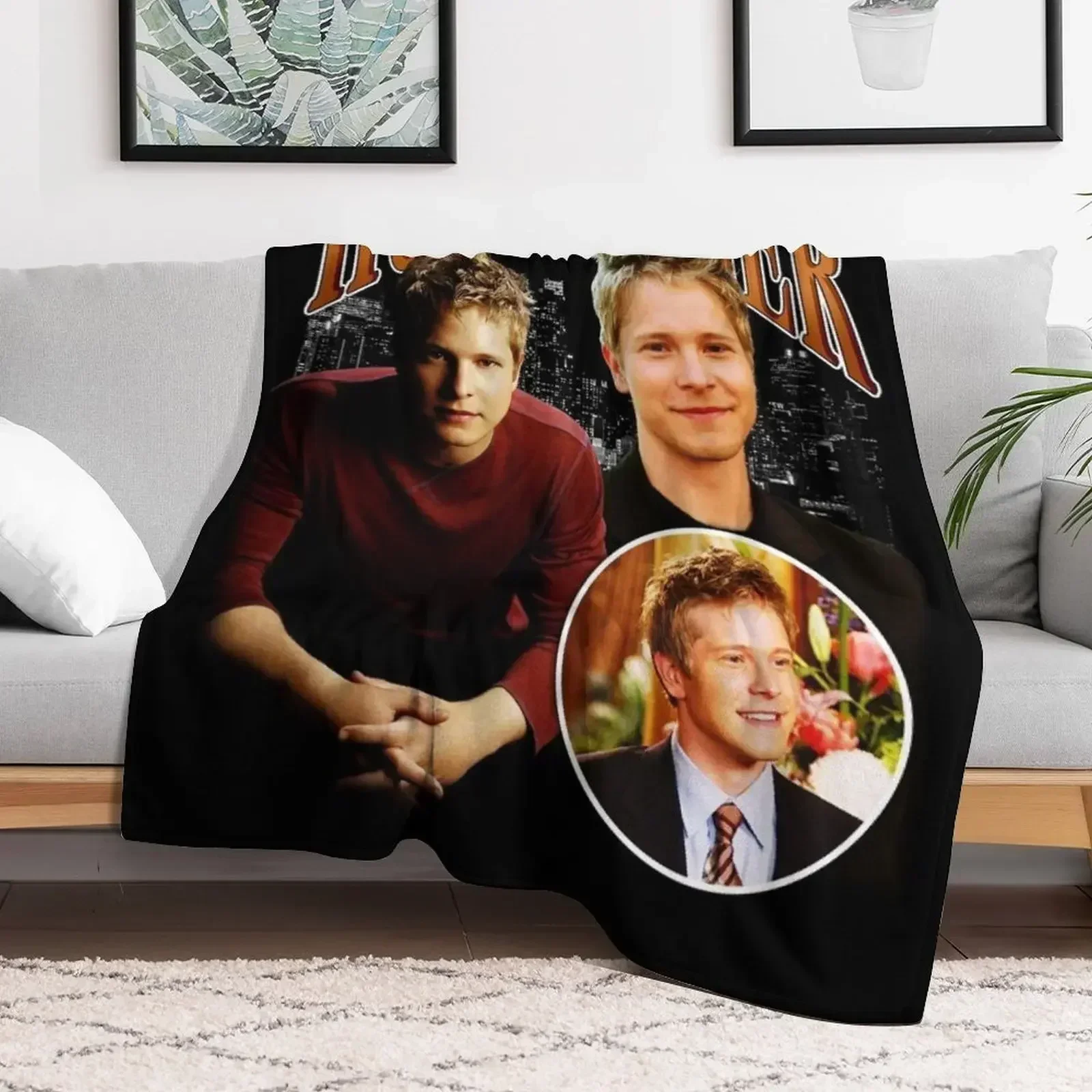 Logan Huntzberger фирменное винтажное ретро-бутлегское одеяло в рэп-стиле большое