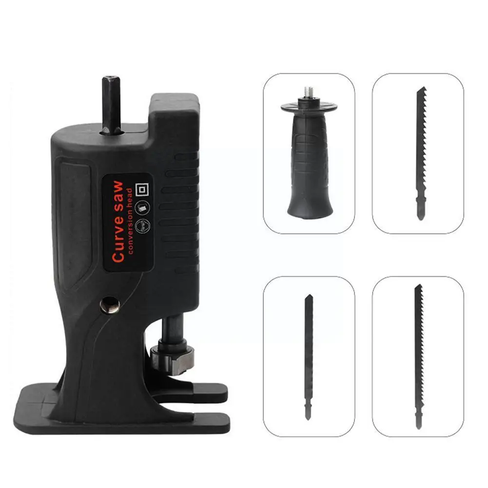 

1pc Reciprocating Saw Electric Drill Convertor Durable Machine Cutter Wood With Tools Woodworking 3 Adapter Saw Wood Blades K6W4